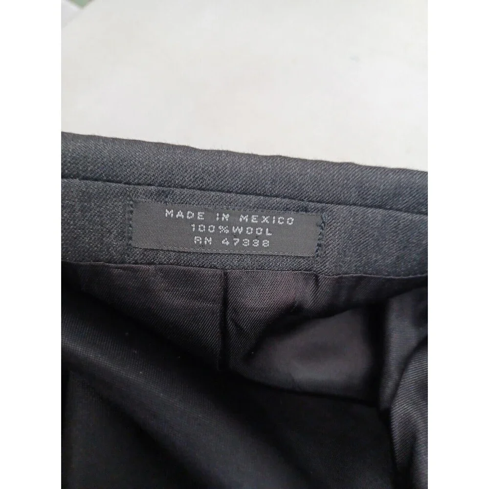 Jones New York Men's Charcoal Black 100% Wool Blazer Sz 48R